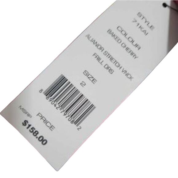 French Connection Alianor Frill Stretch Baked Cherry‎ Holiday Dress NWT Size 2 - Picture 3 of 9